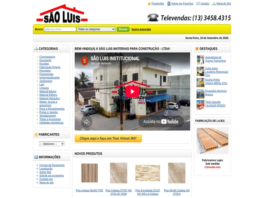 Site da São Luis Materiais